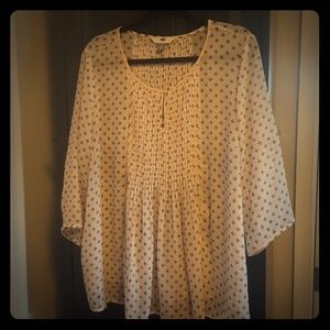 Sheer bohemian style blouse.